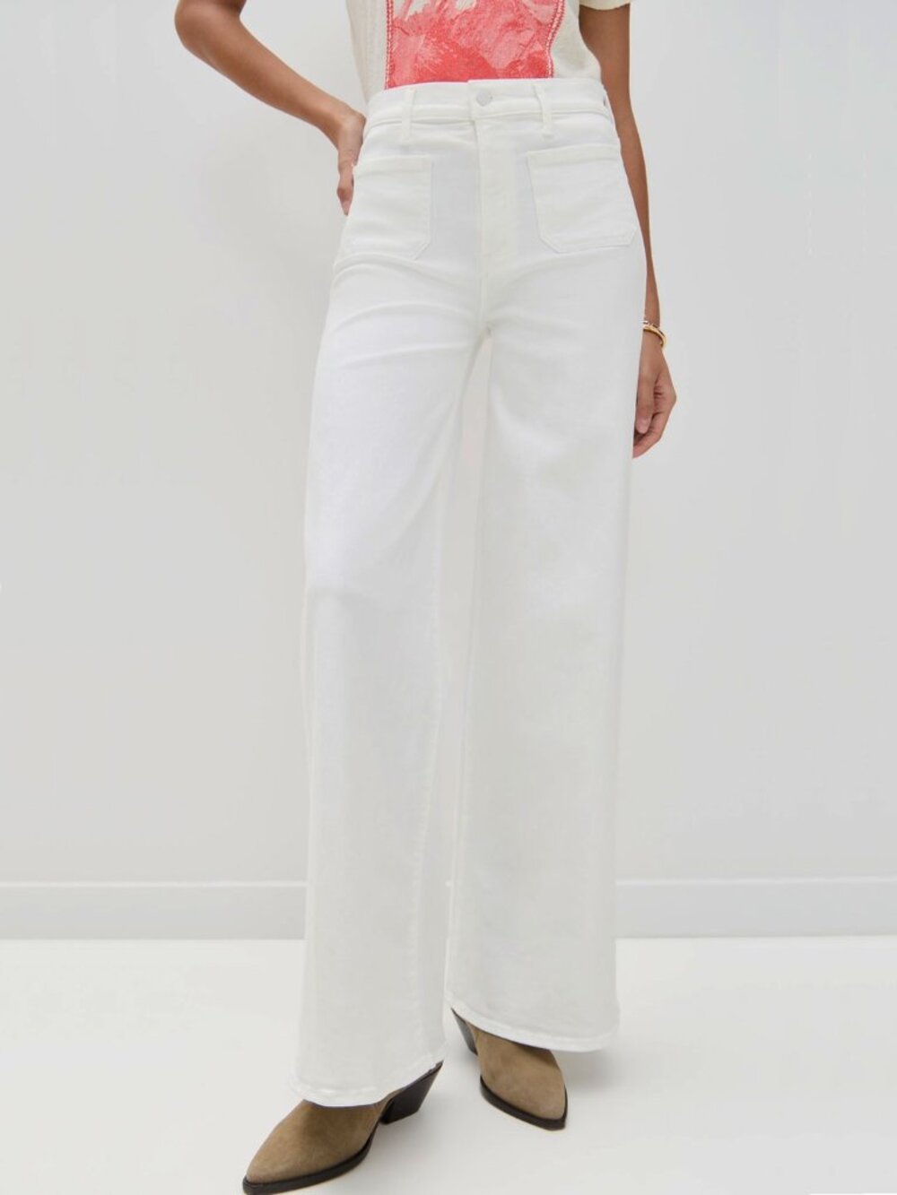 Mother Patch Pocket Undercover Sneak Wide-Leg Jeans in Fairest of Them All 29